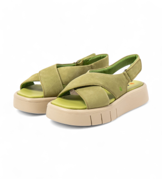 Art Skórzane sandały 1855 Malaga zielone