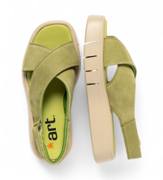 Art Skórzane sandały 1855 Malaga zielone