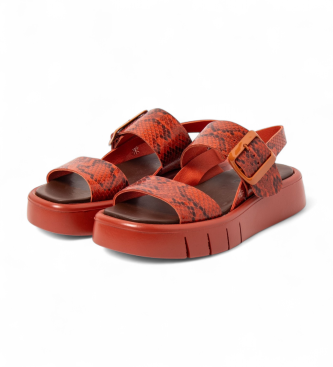 Art Usnjene sandale 1857 Malaga oranžna