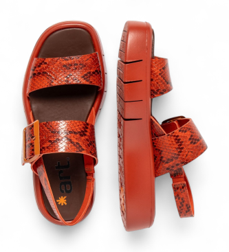 Art Usnjene sandale 1857 Malaga oranžna