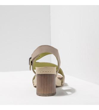 Art Sandalias de piel Grass Waxed Sesame I Wish beige -Altura tacn: 6.5cm-