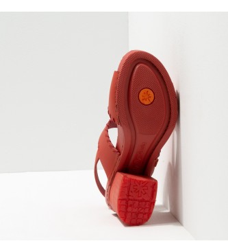 Art Grenadina Encerada Grenadine I Deseja sandálias de couro vermelho -Altura: 6,5cm