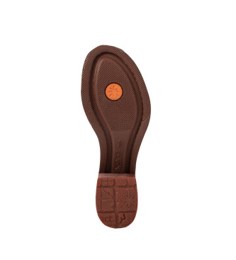 Art Leather sandals 1874 reddish -Heel height 6.5cm