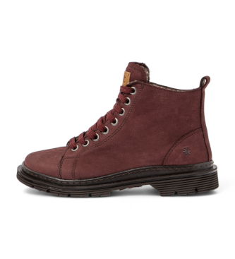 Art 1900 burgundy leather ankle boots