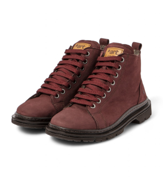 Art 1900 burgundy leather ankle boots