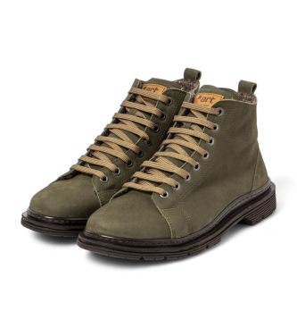 Art Leather Ankle Boots 1900 Birmingham green