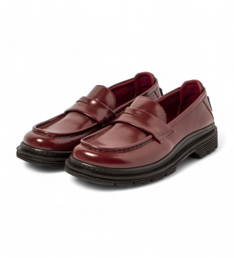 Art Mocassini in pelle bordeaux Birmingham del 1902
