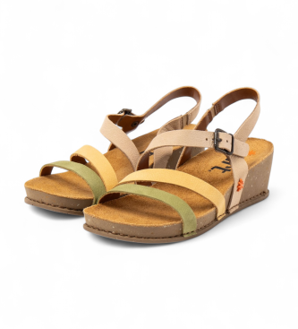 Art Sandali in pelle beige "I Live" del 1930