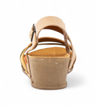 Art Sandali in pelle beige "I Live" del 1930