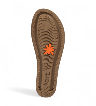 Art Sandali in pelle beige "I Live" del 1930