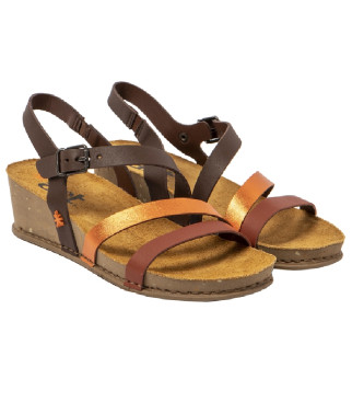 Art 1930 I Live sandaler i brunt lder -Heelhjd 4,5 cm
