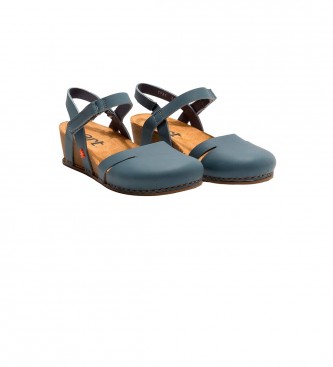 Art Leather Sandals 1931I Live blue -Weight 4,5cm wedge height