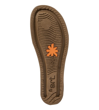 Art Leren sandalen 1931 Nappa bruin -Helhoogte: 4,5cm