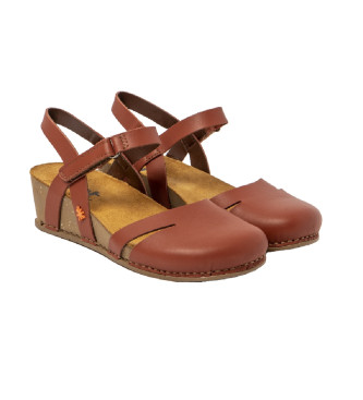 Art Usnjene sandale 1931 I Live brown -Vlaga 4,5 cm višine klina