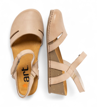 Art Leren sandalen 1931 Live beige