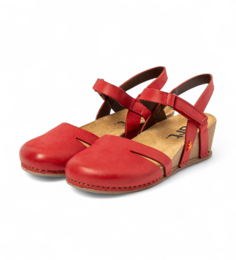 Art Sandali in pelle rossa dal vivo del 1931