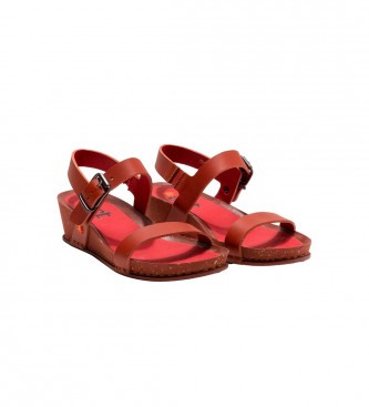 Art Leather Sandals 1940 I Imagine red -Height 4,5cm wedge