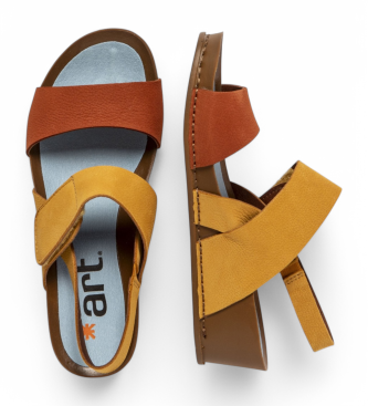 Art Leather sandals 1945 I Imagine yellow, orange