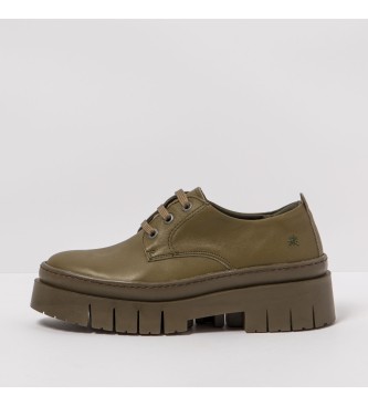 Art Leren schoenen 1952 groen -Helphoogte: 5 cm