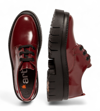 Art Chaussures en cuir 1952 Amberes bordeaux