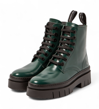 Art Skórzane buty za kostkę 1953 Amberes zielone