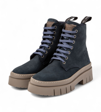 Art Skórzane buty za kostkę 1953 Amberes navy
