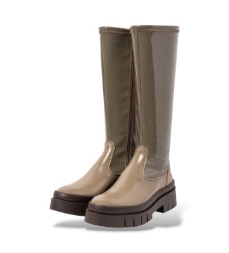 Art Bottes en cuir 1956 Anvers beige