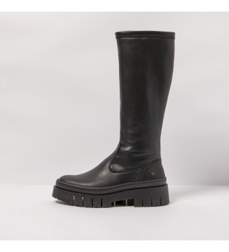 Art 1956 Amberes black leather boots -Platform height 5cm