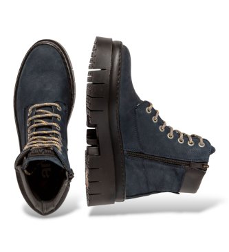 Art Botines de Piel 1967 Amberes marino