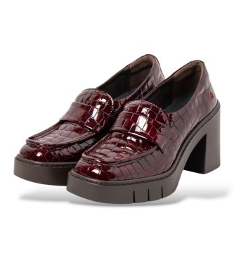 Art Sapatos de Couro 1972 Berna grená