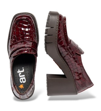 Art Sapatos de Couro 1972 Berna grená