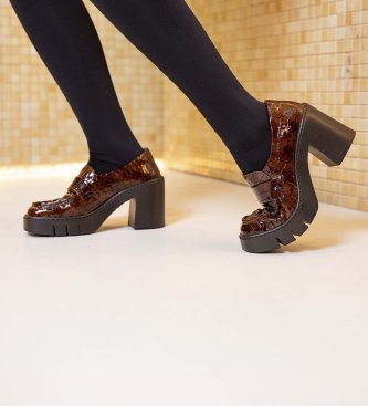 Art Sapatos de Couro 1972 Berna castanho