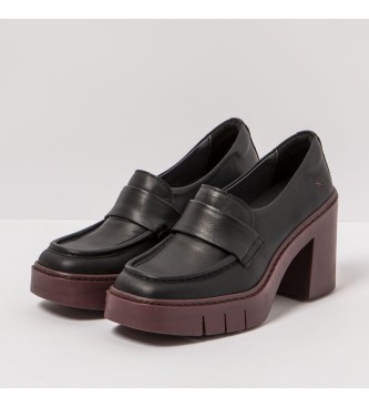 Art Berna black leather shoes -Height heel: 9cm- -Height: 9cm 