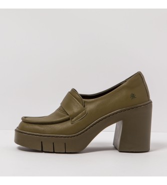 Art Berna green leather shoes -Height heel: 9cm- -Heel: 9cm 