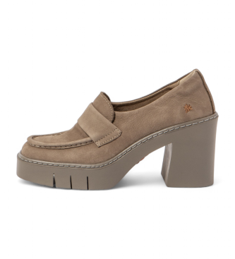 Art Leren mocassins 1972 taupe