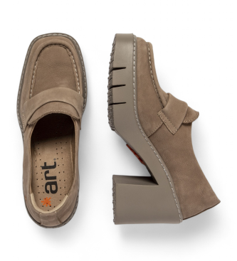 Art Mocassins em pele 1972 taupe