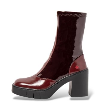 Art Lederstiefeletten 1973 Bern bordeauxrot