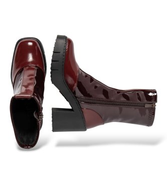 Art Lederstiefeletten 1973 Bern bordeauxrot
