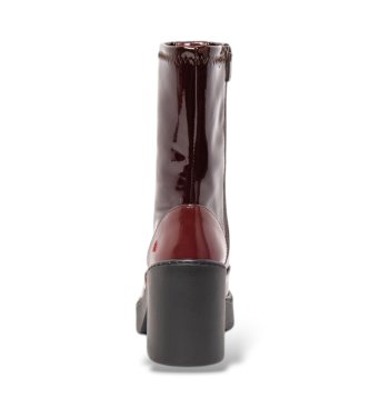 Art Lederstiefeletten 1973 Bern bordeauxrot