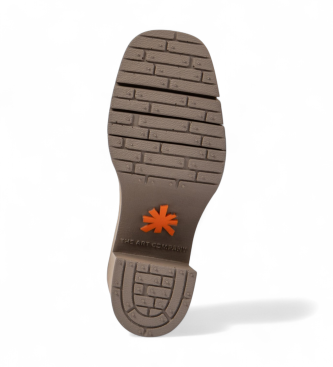 Art Skórzane buty za kostkę 1973 Berna beżowy