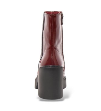 Art Stiefeletten aus Leder 1974 Berna bordeaux