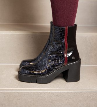 Art Lederstiefeletten 1974 Bern schwarz