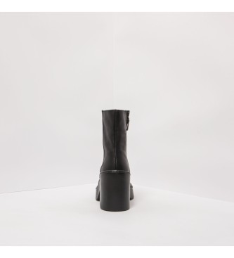 Art Stivaletti in pelle nera - altezza tacco: 9 cm