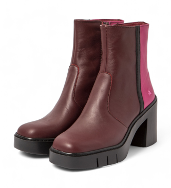 Art Bottines en cuir 1974 Berna marron, rose