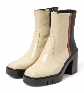 Art Lederstiefeletten 1974 beige