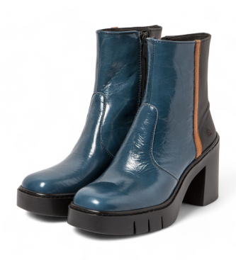 Art Bottines en cuir 1974 bleu