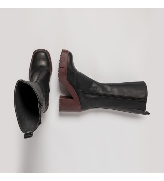 Art 1976 Berna bottes en cuir noir - Hauteur du talon 9cm