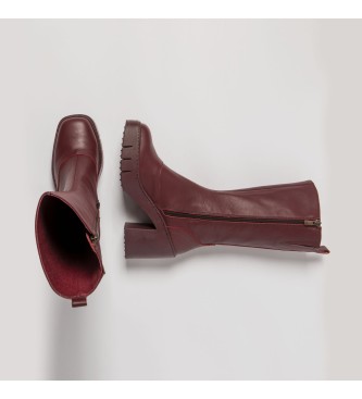 Art Maroon 1976 Berna leather boots -Heel height 9cm