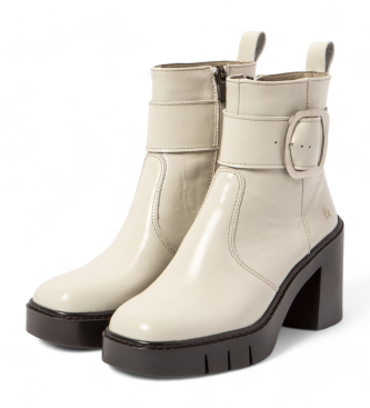 Art 1979 Beige Lederstiefeletten