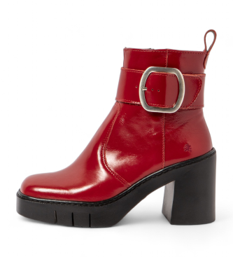 Art Bottines en cuir 1979 rouge